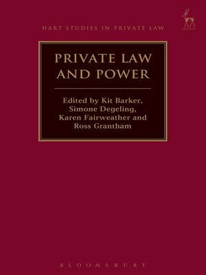 cover image of Private Law and Power